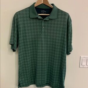 PGA Tour Green Check Polo Shirt